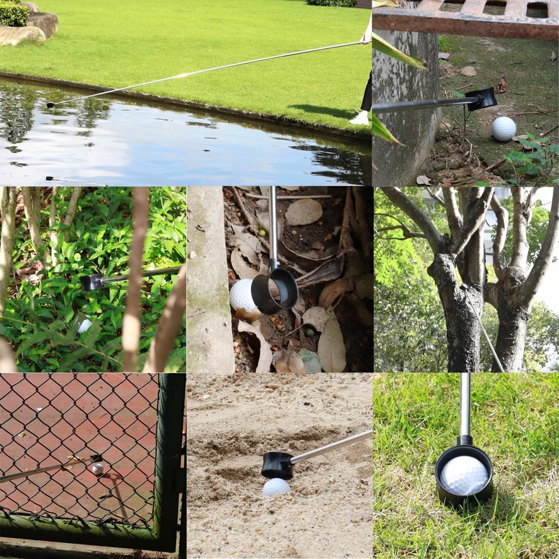 VIMPSEY Golf Ball Retriever Telescopic for Water, 9Ft/12Ft/16.3Ft/20Ft Stainless Steel Golf Ball Retriever, Professional Golf Ball Retriever - Image 5